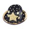 Beistle Club Pack of 12 Black and Gold Top Hat Hair Clip Party Favor Costume Accessories - One Size